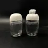 30 ml Hand sanitizer plastic bottle flip bottle petg small sample pack bottle portable hook Jars Portable Key Ring Clear Transparent