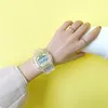 Fashion Men Women Watches Gold Casual Transparent Digital Sport Watch Lover's Gift Clock Waterproof Children Kid's Wristwatch CX200723