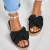 Plattformsandaler 2020 Sommarbåge Casual Daily Comfy Slip på Platform Sandaler Klänning Peep Toe Kvinna Gladiator Sandalias Mujer