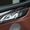 炭素繊維のカラー車の内側のドアのハンドルボウルのフレームの装飾カバートリムのBMW x5 F15 x 6 2014-2018インテリアデカール