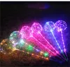 Con manico LED Palloncino giocattolo Light Up Luminoso BOBO Ball 3M Lights String 80cm Stick Pole Palloncino trasparente Natale compleanno Decorazioni per feste di nozze di Natale 05