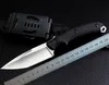 Alta Qualidade Outdoor Survival Straight Faca D2 Cetim / Pedra Preta Lavagem Tanto Blade Blacks G10 Tang Tang alça com Kydex