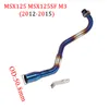 Motorcycle Exhaust For Honda MSX125 MSX125SF M3 2012-2015 CBR150 CB150R Front Middle Link Pipe Escape Moto Down Pipe Muffler
