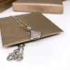 Luxury jewelry fashion designer necklace highgrade diamond skirt necklace 18K gold plated chain length 455CM original box2525236