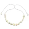 Nya Boho Shells Neckalce Kvinnor Sommarstrand Conch Shell Choker Svart Vit Rope Krage Kedja Natural Seashell Halsband Smycken GD404