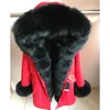 2020 Ny Plus Storlek Vattentät Jacka Vinter Kvinnor Lång Lyxig Stor Real Fur Coat Toppkvalitet Streetwear Hooded Collar