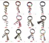 Cross Border New Bracelet Anti Epidemic Key Chain PU Leather Bracelet Contactless Acrylic Key Chain Door Opener DA701