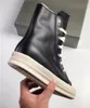 2020 zapatos negros de cuero para hombre, botas cortas, botas clásicas para mujer, zapatos informales de gran tamaño con cremallera lateral para hombre 35-47