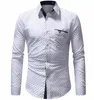 Camicie da uomo 2020 Marchio di moda maschile Camicia a maniche lunghe Top a pois Camicia casual Camicie eleganti da uomo Slim XXXL