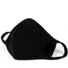 Masque anti-poussière en coton noir unisexe masque de moufle pour le cyclisme camping Trave lavable réutilisable respirant tissu bouche couverture LJJP196
