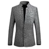 Adisputent 2020 Kinesisk stil Business Casual Stand Men Jacka Ny Collar Male Blazer Slim Mens Blazer Jacket Plus Storlek 5XL CX200725