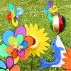 Colorful Small Flower Windmill Wind Spinner Home Garden Yard Decoration Kids Toy Garden Ornament Outdoor Buildings Wind Spinners yq02066