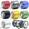 Multi Colors Handle Herb Aluminum Alloy Grinder Crusher 63mm Diameter Tobacco Grinders Smoking Accessories GR173