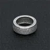 Hiphop Rapperring för män Nya Mode Hip Hop Gold Silver Ring Bling Cubic Zirconia Mens Ice Out Smycken