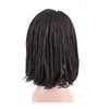 16 pouces perruque tressée dentelle frontale perruque pour les femmes noires synthétique Afro Cornrow tresses dentelle perruques avec boîte de cheveux de bébé tresses Wig4949809