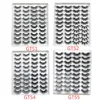 20 par moda Mieszane 3D norki Ręcznie Naturalne Wispy Criss-Cross Fluffy Eyelashes Extension Beauty Fashion Makeup Tools