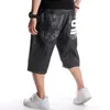 Männer Jeans Sommer Lose Breite Bein Männer Kurze Hip-Hop Männliche Skateboard Swag Baggy Capri Hosen Schwarz Denim Shorts große Größe 30-46256s