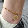 A-Z Initial Brev Ankel Armband För Kvinnor Flickor Guldfärg Rostfritt Stål Alfabet Anklet Kvinna Fotkedja Mode Smycken