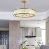 Lampadario di cristallo di lusso Lampada da soggiorno in stile americano lampada rotonda di design per hotel in oro Spedizione gratuita LLFA