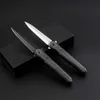 1pcs Ny kullager Flipper Folding Kniv M390 Spjutpunkt Satin / Svart Stenvaskblad CNC Carbon Fiber Handtag EDC Knives