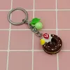 Epacket DHL-freies Verschiffen Neue bunte Ringkuchen-Schlüsselanhänger kleine Geschenke für Mädchen DAKR111 Mischungsauftrag Schlüsselanhänger Schlüsselbund