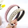 Colorful Acrylic Chain Hair Bands For Girls Kids Boutique INS Wide Plaid Headband Hair Hoop Hair Accessories