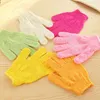 300st Bad Duschhandske för Peeling Exfoliating Mitt Glove Fem Fingers Scrubber Svamp Badhandskar LX2548