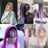 26 polegadas omber e fácil jumbo traidora de cabelo colorido protetched Braiding Hair Rainbow Kanekalon Xpressões Cabelos de tranças rosa 1314628