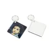 Sublimation Blank Holder Keychain mulit style double side Wooden Pendant with Metal Clip Cords for DIY Party Favor