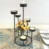 Metal Candle Holders Candlestick 6/8/9-arms Candle Holder Stand Iron Black Pillar for Wedding Home Decoration Candelabra GZT056 T200108