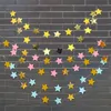 Oro Plata Estrellas Navidad Cumpleaños Guirnalda Adornos colgantes Ventana Pantalla Bandera Fiesta Decoración Gadget Vacaciones Decoración Bandera yq02147