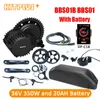 8Fun BBS01 Bafang Mid Drive Motor 36V 350W Elektro mit Batterie 20AH Fahrradmotor Elektrofahrrad-Kit