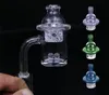 Cheapest Quartz Banger Nail Smoking Accessories with Spinning Bubble Carb Cap and Terp Pearl Bangers 10mm 14mm 18mm Joint 90 Degrees for Glass Bongs
