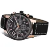 cwp Large dial leather strap quartz men watches Fashion vintage watch waterproof multifunction man of the brands Holuns