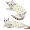 Cartoon print kleding ademende kat chirurgisch herstelpak huisdier katten sterilisatie pakken chirurgie slijtage anti -likwonden kleding wil en zandig geschenk