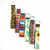 Neoprene Wristlet Keychain Colourful Printed Wrist Key Belt Sunflower Strip Leopard Lanyard Key Ring Keychains NEW Epacket