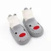 Premiers Walkers Baby Anti-Slipper Chaussettes Née Hiver Children Dessin animé Chaussures de plancher Soft Sole Sole Patchwork Chaussette 0-24m