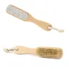 Brosse pour le corps manche en bois pierre ponce brosse pour les pieds épurateur pieds exfoliant dissolvant de peau morte brosse de Massage soin des pieds