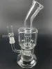 Bongs de água de vidro de 7,8 polegadas matriz de narguilé e tubo em linha perc reciclador dab rig tubos machos de 14 mm