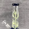 9.5inch galss water bongs hookahs dark glow tree root oil dab rig for smoking accessories