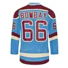 사용자 정의 XS-5XL 사용자 정의 Mighty Ducks 봄베이 파도 66 Gordon Bombay Hockey Jersey Stitch Sewn 모든 플레이어 또는 숫자 빠른 배송