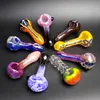 Colorful Super Glass Pipe Beautiful Glass Oil Burner Glass Tube Pipes Oil Nail Smoking Pipes Fast Shipping