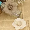 手作りジュート黄麻布ヘシアンDIYクラフト用品ヴィンテージバラの花素朴な結婚式のパーティークリスマスデコレーションYQ02133