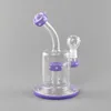 Recycler Hookah Bong: 8-inch glazen booreiland met 14 mm mannelijk gewricht voor het roken van tabak