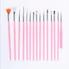 Snelle levering Nail Art Tools 15 STKS Nail Art Pen Schilderij Borstel Cosmetische Nail Art DIY Draw Puntjes Pen Tips Set