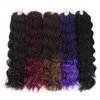 Shiping libre Cheveux de vague pré-tordus Bouclés Sénégalais Twists demi-boucle Crochet Tresses 16 pouces Synthétique Crochet Extensions de Cheveux Tresse 35 brins