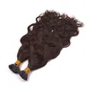 Natural Wave Keratin I tip Hair Extensions 100% Virgin Remy I tip Hair Dark Brown color Stick Hair 100g