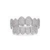 s denti da vampiro grillz mens hiphop bretelle griglie griglie oro zirconio auricolare234O