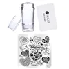 UR SUGAR Nail Stamping Plate Set Clear Jelly Silicone Stamper With Scraper Nail Art Stamp Image Plate Stamping Polish Tool xkhD1366141