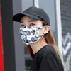 US Stock Schutzgesichtsmasken Ice Silk Camo Print Anti Dust/PM2.5 Atmungsaktive waschbare Mund-Designer-Gesichtsmasken DHL-Versand